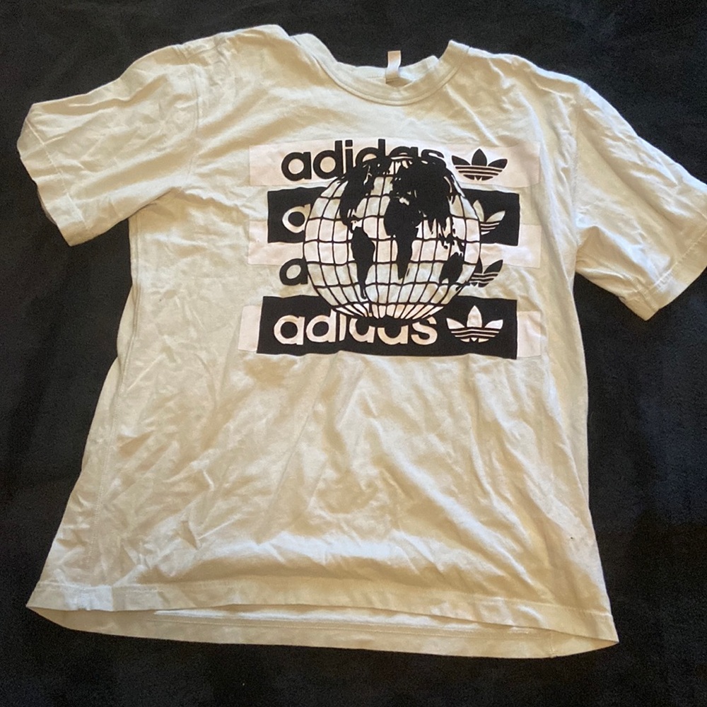 Adidas worldwide light blue t shirt